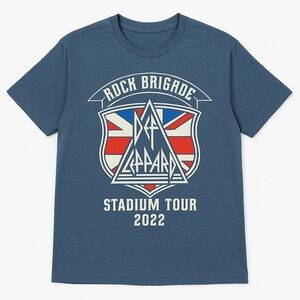 Def Leppard Rock Brigade Stadium Tour 2022 Tee Shirt 2XL Band Concert 80s